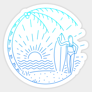 SURFING PARADISE Sticker